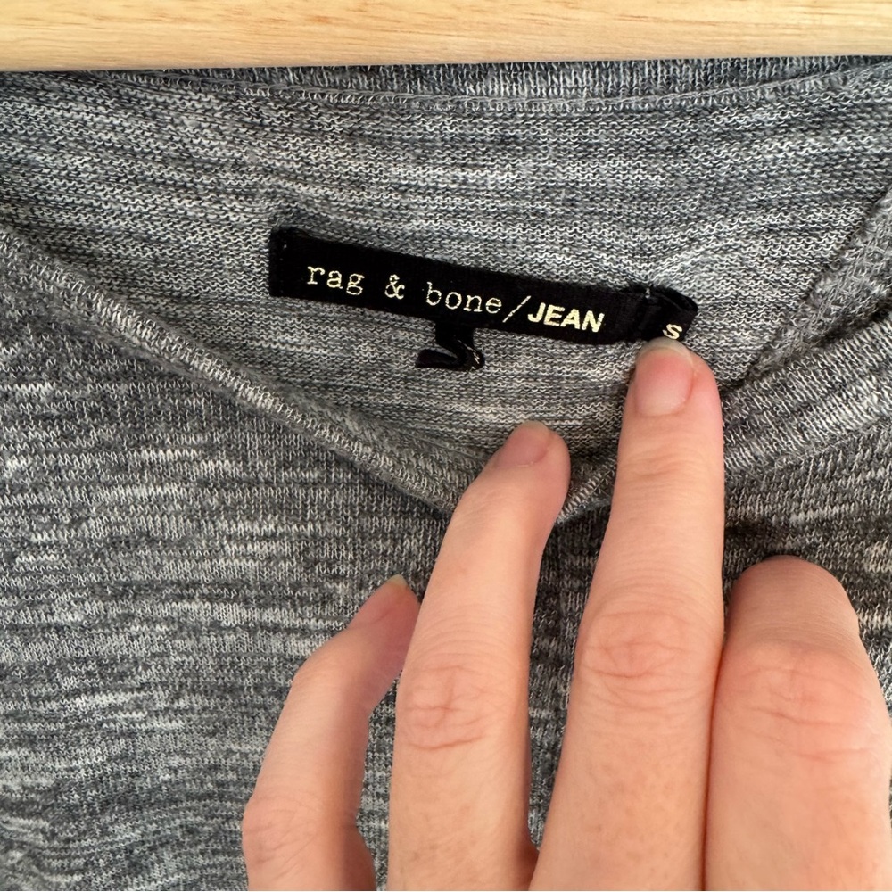 Rag & Bone Soft Gray Split Back Top - image 7